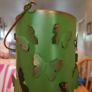 Pink Zebra Metal Butterfly Shade